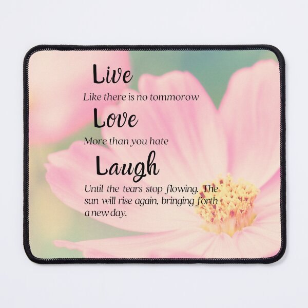 Item preview, LIVE LOVE LAUGH Floral Positive Quote designed and sold by Lovemountain.