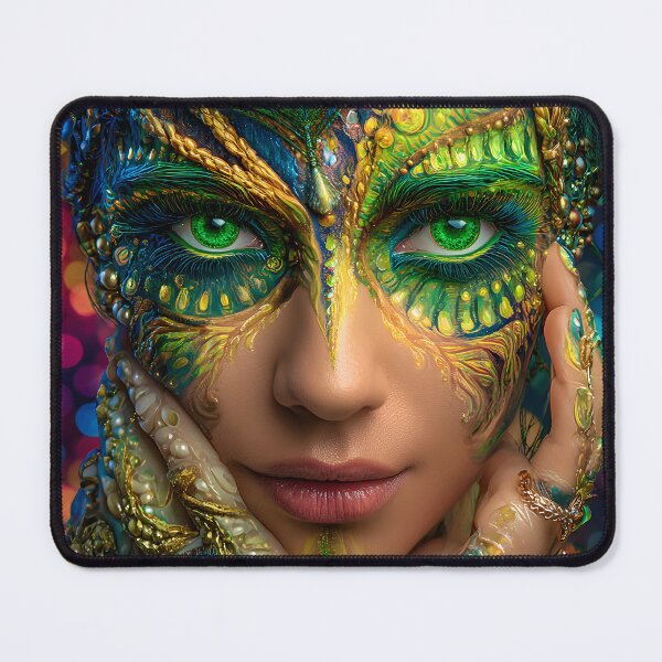 Item preview, Vibrant Peacock-Inspired Face and Body Art Beauty designed and sold by Artessie.