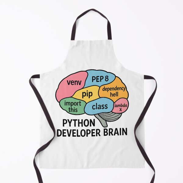 Item preview, Python Developer Brain – Funny Programming & Coding Humor Gift designed and sold by Nerd Romance Café.