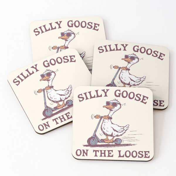 Item preview, Silly Goose On The Loose Funny Bird Scooting  designed and sold by Y-Vibes.