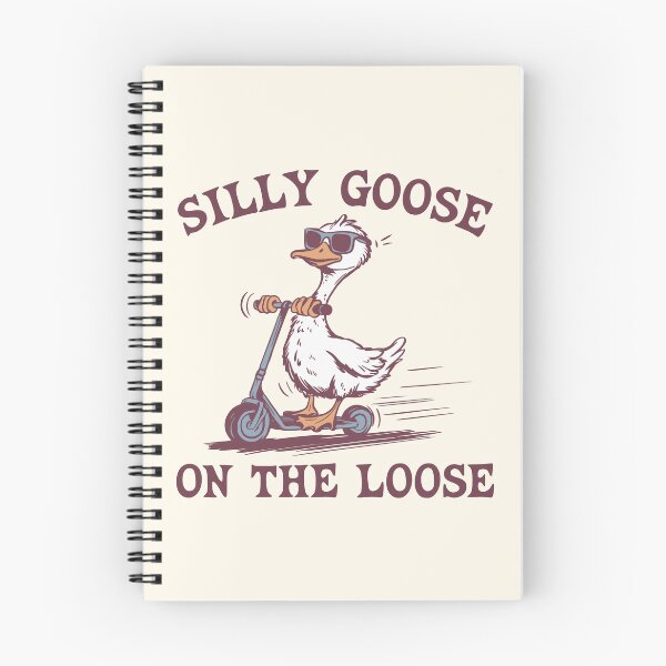 Item preview, Silly Goose On The Loose Funny Bird Scooting  designed and sold by Y-Vibes.
