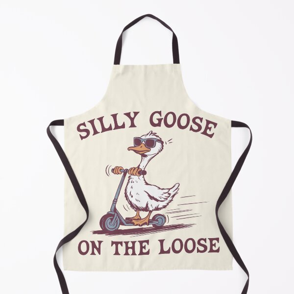 Item preview, Silly Goose On The Loose Funny Bird Scooting  designed and sold by Y-Vibes.
