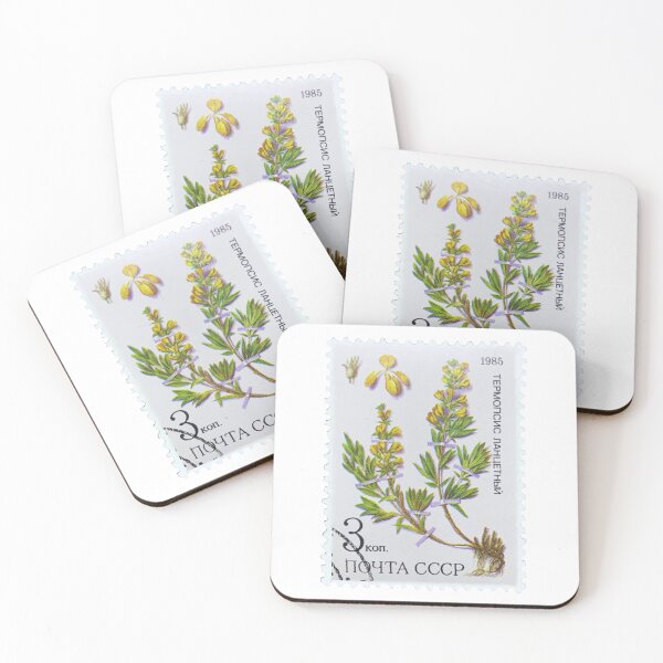 Item preview, Vintage CCCP Russian Flower Postage Stamp designed and sold by red-amber65.