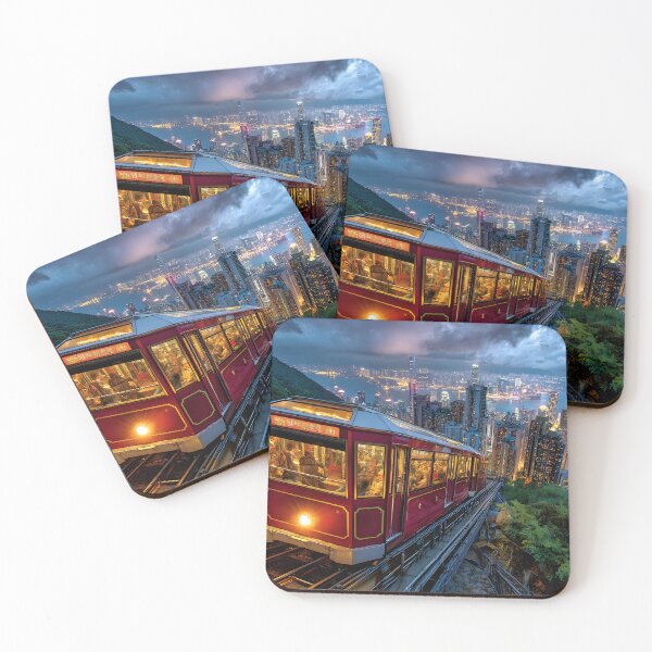 Item preview, Vibrant Night View from the Peak Tram in Hong Kong designed and sold by Artessie.