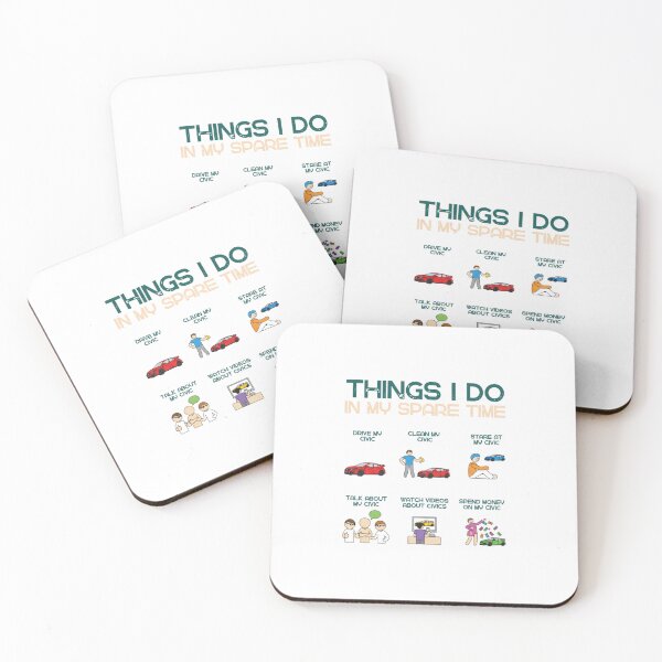 Item preview, Things I Do In My Spare Time Civic — Funny Car Enthusiast Owner Gift designed and sold by Colorful-Garden.