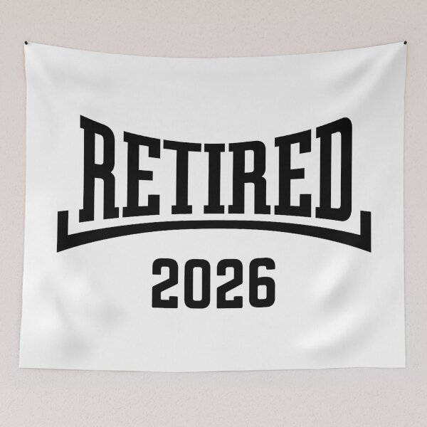 Item preview, Retired 2026 (Retiree / Pensioner / Concave / Black) designed and sold by MrFaulbaum.