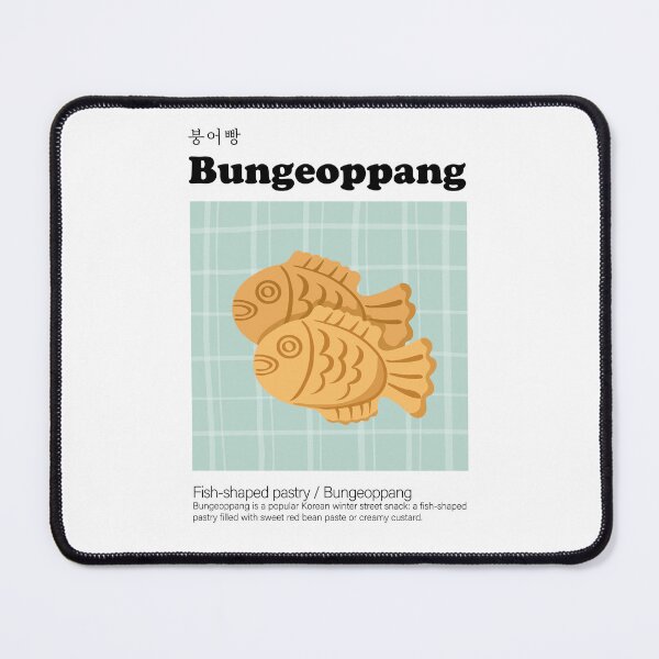 Item preview, Bungeoppang, fish shaped pastry, Korean Food, Korean Cuisine, Korean Street Food Vector illustration Art Poster designed and sold by GennyOnThePaper.