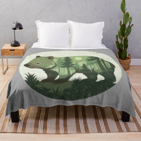 Item preview, Double Exposure Wombat Forest Bushland designed and sold by CANDO ART STORE.