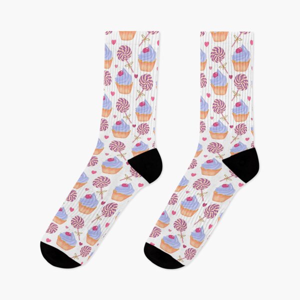 Item preview, Cupcake and Lollipop purple pattern designed and sold by Lindsay Marie Patterns.