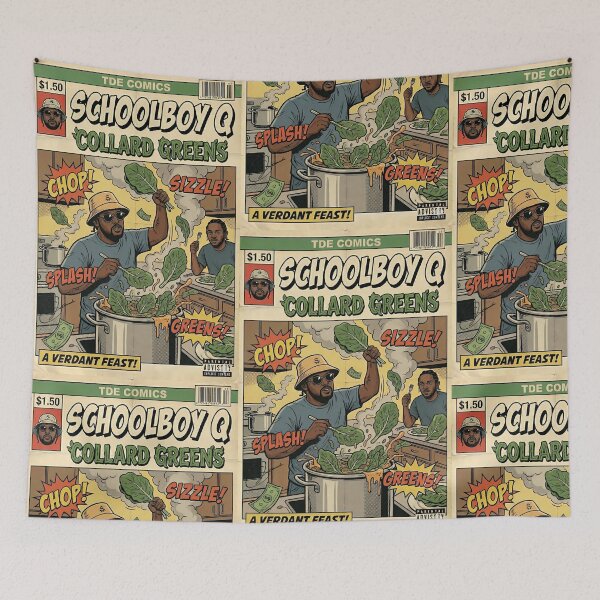 Item preview, SchoolBoy Q "Collard Greens" Album Retro Comic Art designed and sold by STR Posters.