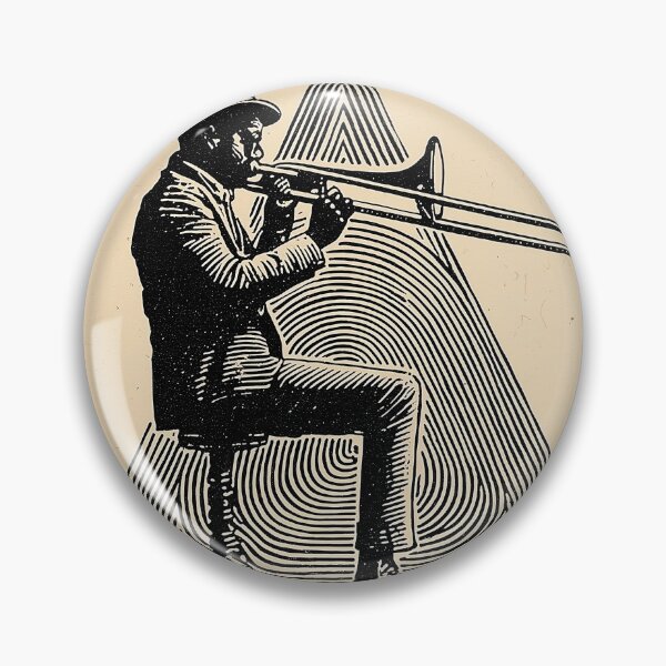 Item preview, Trombone Player with Geometric Background designed and sold by lautir.