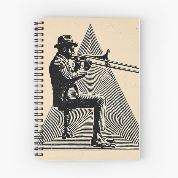 Item preview, Trombone Player with Geometric Background designed and sold by lautir.