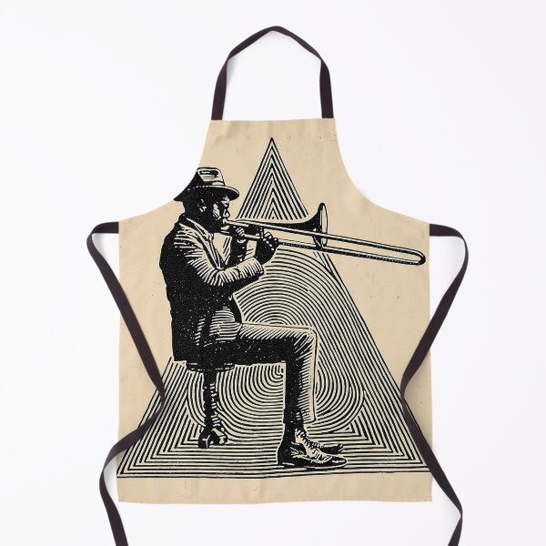 Item preview, Trombone Player with Geometric Background designed and sold by lautir.
