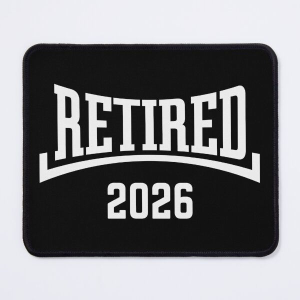 Item preview, Retired 2026 (Retiree / Pensioner / Concave / White) designed and sold by MrFaulbaum.