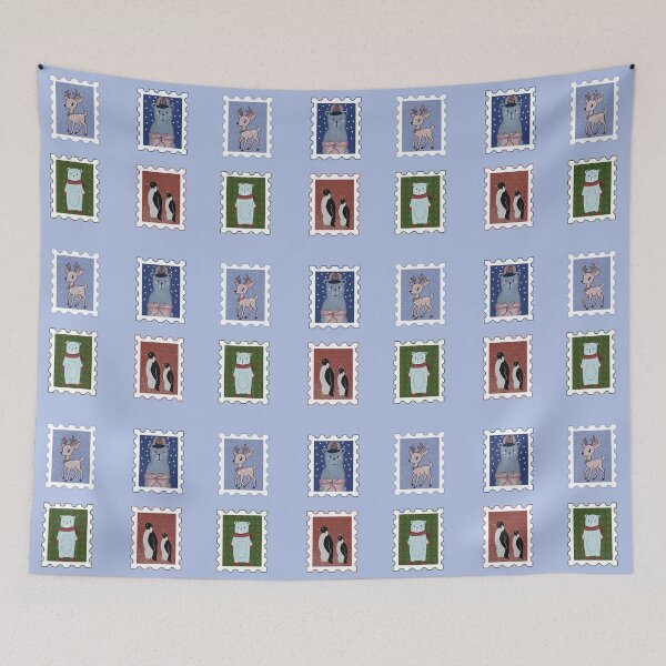 Item preview, Christmas Retro Stamps Set designed and sold by ellealsopaints.