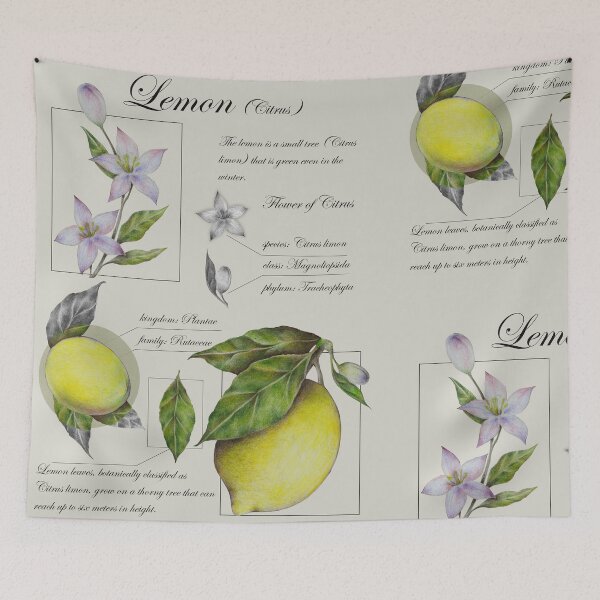 Item preview, Lemon botanical illustration in vintage style designed and sold by Art_By_Wing.