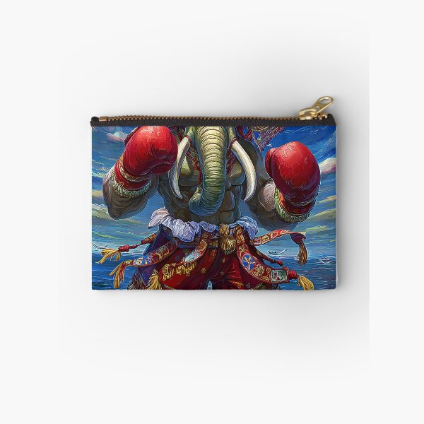 Item preview, Majestic Boxing Elephant in Colorful Attire designed and sold by Artessie.