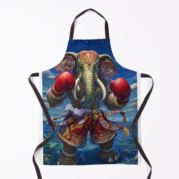 Item preview, Majestic Boxing Elephant in Colorful Attire designed and sold by Artessie.