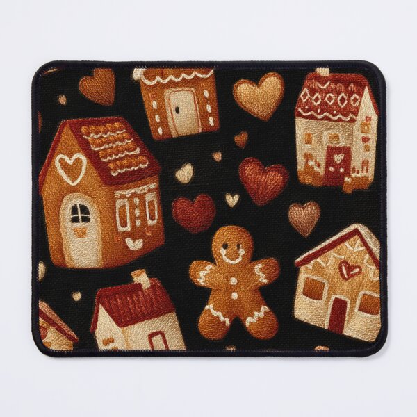 Item preview, Gingerbread Village Embroidery Pattern – Cozy Holiday Stitch Art designed and sold by MiraLumeStudio.