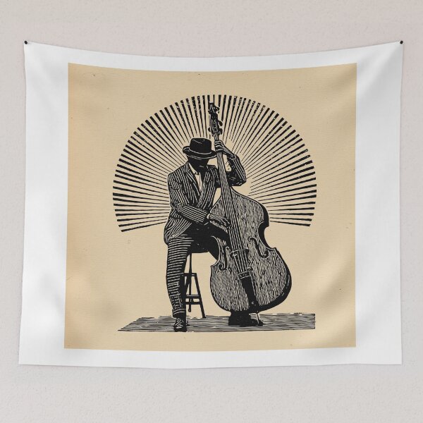 Item preview, Jazz Musician with Upright Bass designed and sold by lautir.