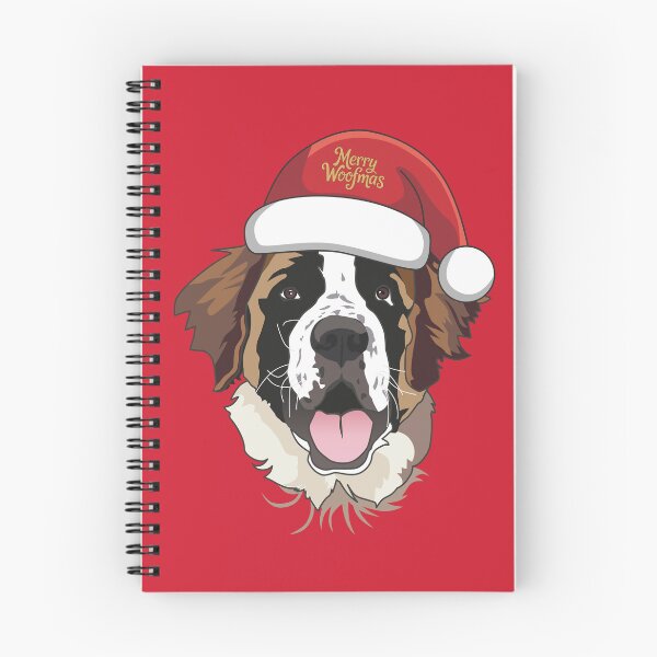 Item preview, ¡Feliz Navidad! San Bernardo con gorro navideño designed and sold by Vector Woofs.