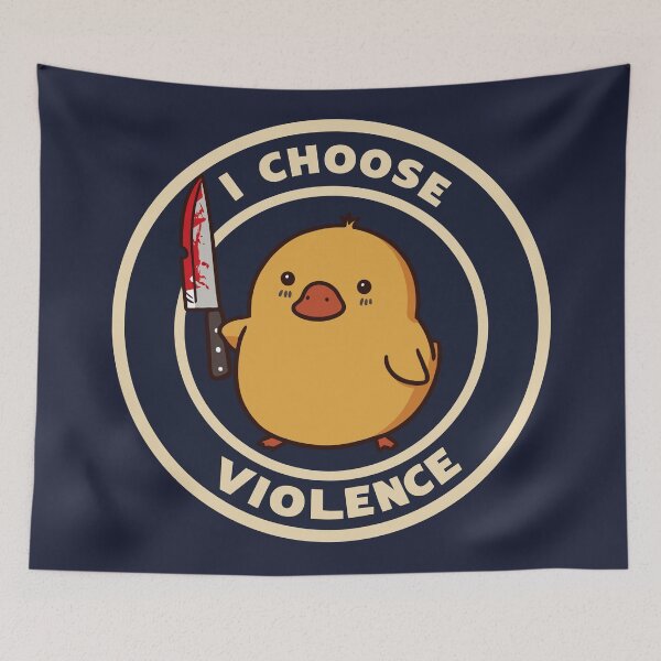 Item preview, Duck Bloody Knife I Choose Violence designed and sold by Gkinoki.