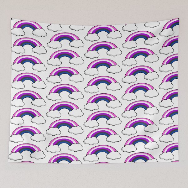 Item preview, Proud Rainbow in the Clouds Genderfluid designed and sold by HarveyHandcraftsandDesigns.