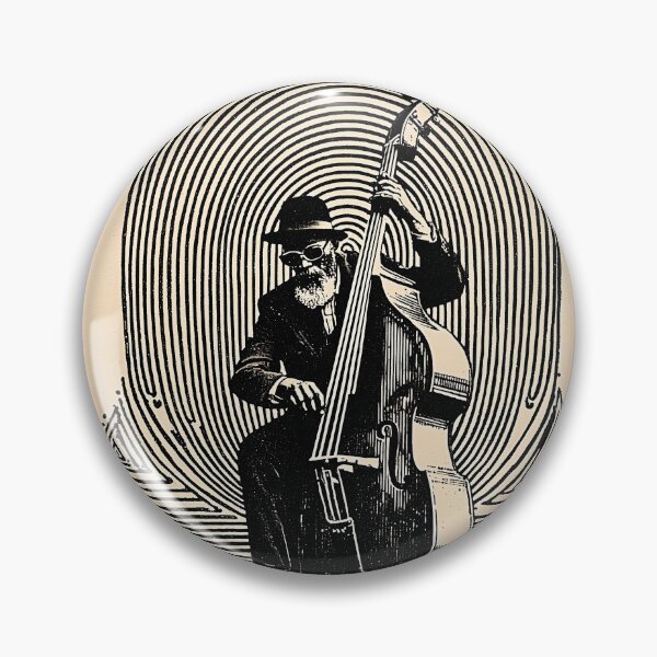 Item preview, Jazz Musician Playing Double Bass designed and sold by lautir.