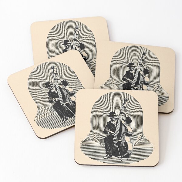 Item preview, Jazz Musician Playing Double Bass designed and sold by lautir.