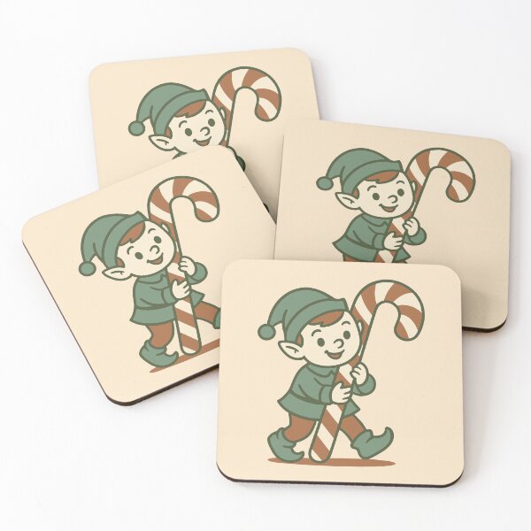 Item preview, Cheerful Elf with Candy Cane designed and sold by SnappyPNG.