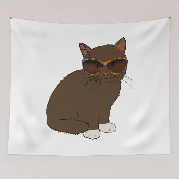 Item preview, Cat wearing sunglasses | Home is where your cat is | Cats | Cat Lover | Gift for Cat Owner designed and sold by Lindsay Marie Patterns.