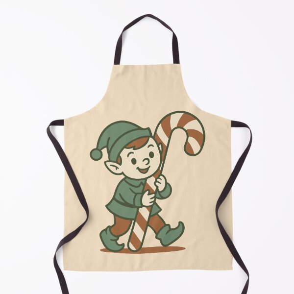 Item preview, Cheerful Elf with Candy Cane designed and sold by SnappyPNG.