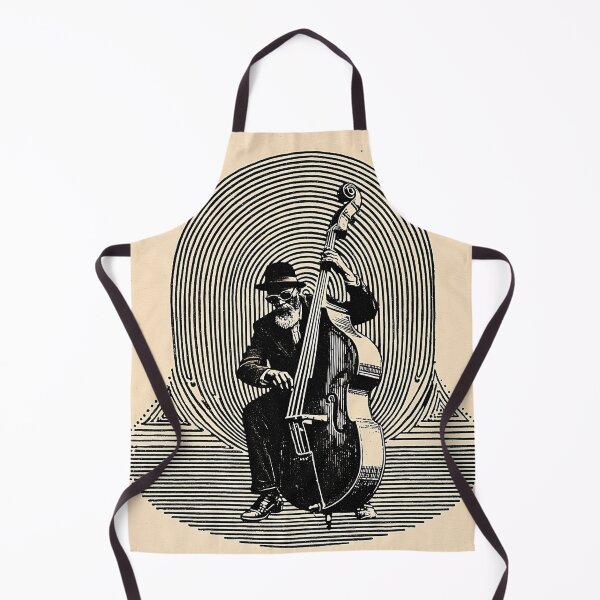 Item preview, Jazz Musician Playing Double Bass designed and sold by lautir.