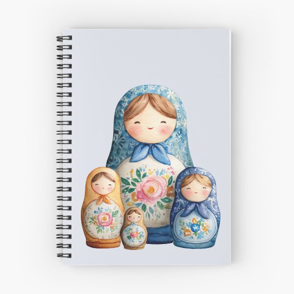 Item preview, Matryoshka Nesting Dolls Placed Side by Side designed and sold by Violet Peonies.