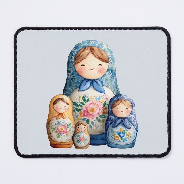 Item preview, Matryoshka Nesting Dolls Placed Side by Side designed and sold by Violet Peonies.