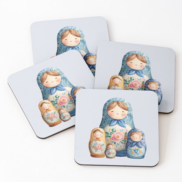 Item preview, Matryoshka Nesting Dolls Placed Side by Side designed and sold by Violet Peonies.