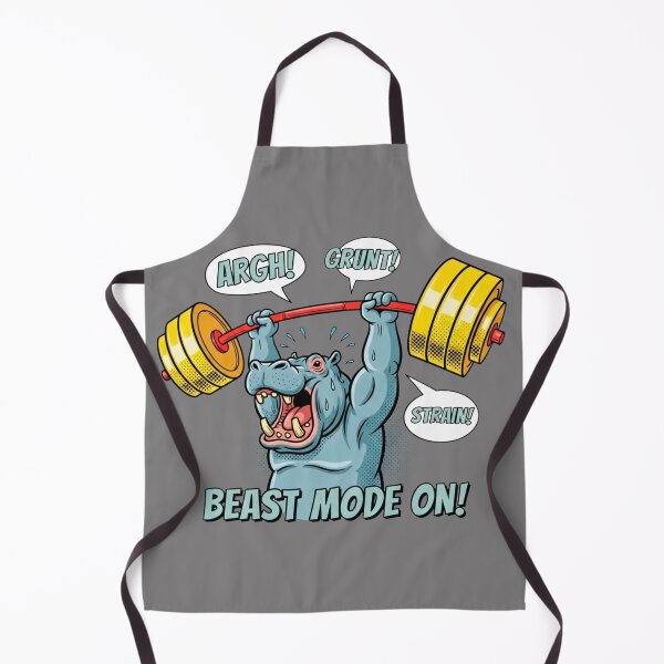 Item preview, Funny Weightlifting Hippo Comic Art designed and sold by SholoStudio.