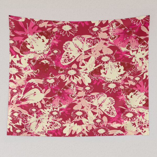 Item preview, Butterflies & Daisies Delight pink designed and sold by Printfantasia .