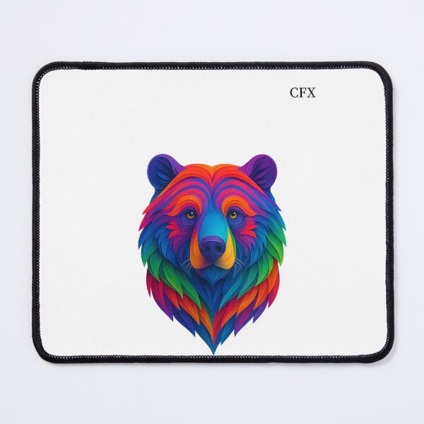 Item preview, Colorful Paper-Cut Bear | Our Best Friends Collection designed and sold by CaesarFraterX.