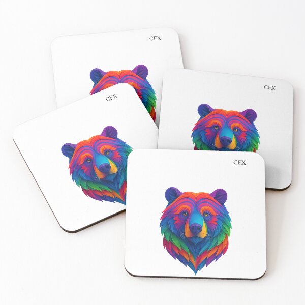 Item preview, Colorful Paper-Cut Bear | Our Best Friends Collection designed and sold by CaesarFraterX.
