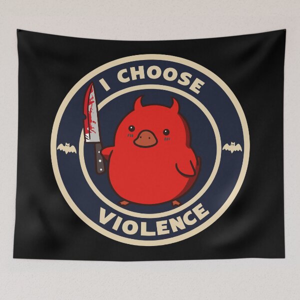 Item preview, Evil Duck Bloody Knife I Choose Violence designed and sold by Gkinoki.