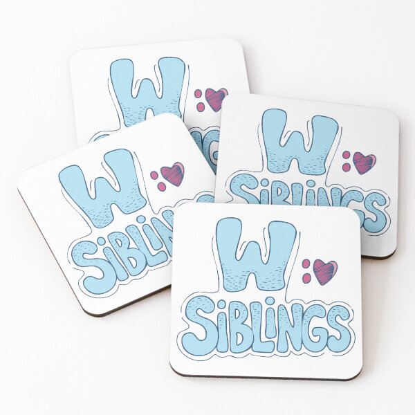 Item preview, We Love Siblings Gift Family Brother Sister Retro Typography designed and sold by Lora Art.