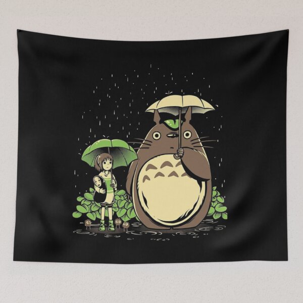 Item preview, totoro in rain designed and sold by Popolarisu.