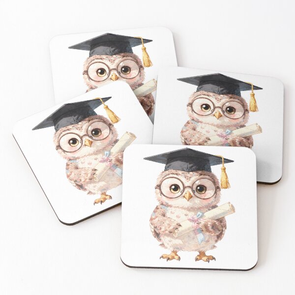 Item preview, Wise Graduation Owl with Diploma - Cute Scholar Bird Illustration designed and sold by RudArtAI.