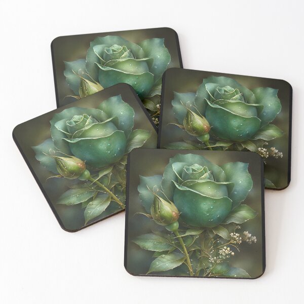 Item preview, Verdant Veil: The Alchemy of a Green Rose designed and sold by bloorose.
