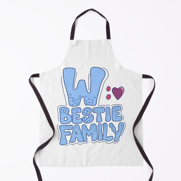 Item preview, We Love Bestie Family Gift Blue Retro Typography Friends designed and sold by Lora Art.
