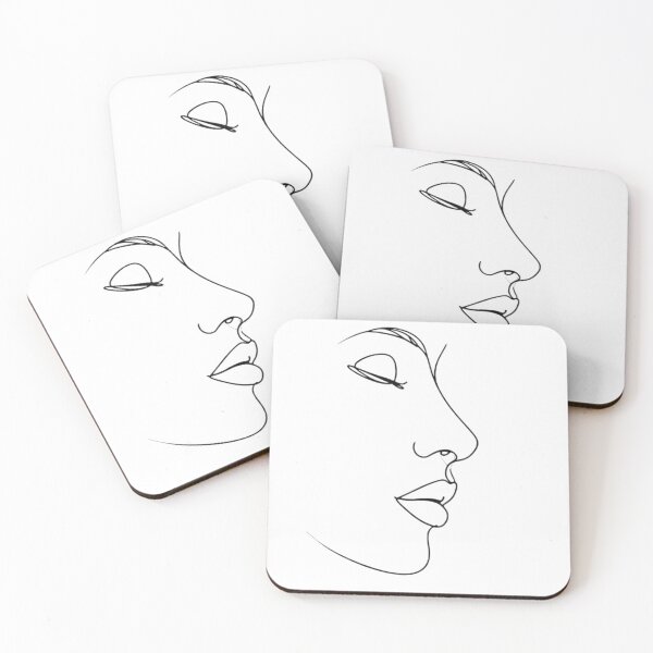Item preview, Minimalist Continuous Line Nose and Lips Profile Art designed and sold by thenextstepua.