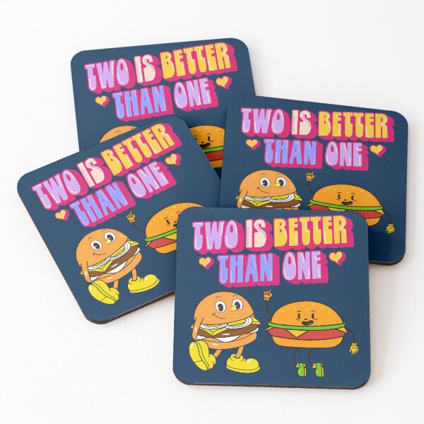 Item preview, Two Is Better Than One Retro Dancing Hamburgers designed and sold by Lovemountain.