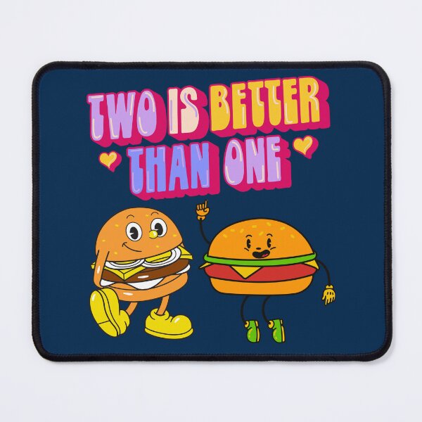 Item preview, Two Is Better Than One Retro Dancing Hamburgers designed and sold by Lovemountain.