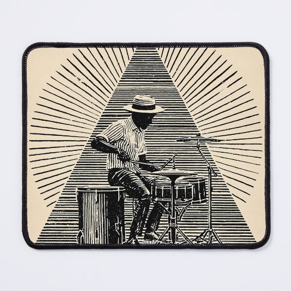 Item preview, Vintage jazz Drummer in Dynamic Motion designed and sold by lautir.